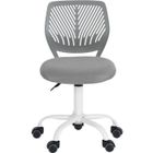 FurnitureR Chaise de Bureau Ergonomique en Hauteur réglable et pivotante avec Assise en Tissu sans accoudoir, Gris