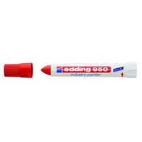 Edding  e-950 Lot de 10 Marqueur pour les surfaces rugueuses/matériaux sales/métaux rouillés 10 mm Rouge - 4-950002