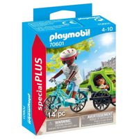 PLAYMOBIL - 70601 - Cyclistes maman et enfant - Bleu - Plastique - Mixte