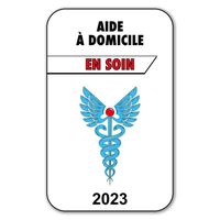 Autocollant Sticker - Vignette Caducée 2023 pour Pare Brise en Vitrophanie - V3 Aide à Domicile 