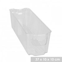 Casier de Rangement Empilable Pour Réfrigérateur ( lot de 2 )  Box Frigo Panier Plastique Transparente -  37 x 11 x 10 cm