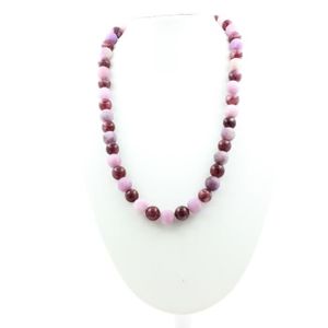 COLLIER Pierres et Minéraux. Collier perles Mica violet ma