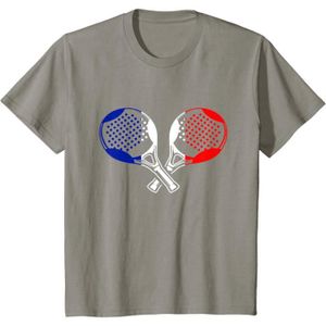 RAQUETTE DE PADEL Graphique Raquette Padel Tennis Couleurs De France Padeliste T-Shirt.[G879]