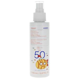 SOLAIRE CORPS VISAGE Korres Spray Solaire Confort Enfants Corps & Visage Spf50 Yaourt 150 ml