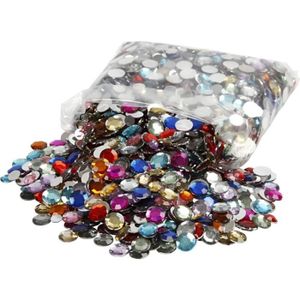 100 Pcs Strass Diamant Carré 8 Mm Multicolore - Rhinestones Verre à Coudre Pour Vêtements, Bijoux, DIY
