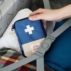 TROUSSE DE SECOURS petit bleu - Trousse de premiers secours Portable pour Camping, sac à pilules d'urgence, mallette de rangemen