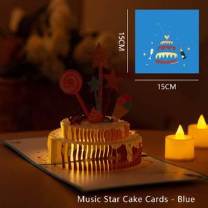 FAIRE-PART - INVITATION Faire-part - invitation,Cartes de remerciement d'anniversaire 3D Pop-Up,avec musique et lumières,carte - K[E94965304]