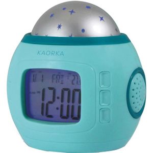 HU Projecteur enfant etoile LED reveil horloge Alarm LCD lumineuse sons nature T