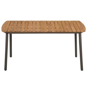 TABLE DE JARDIN  FASHTROOM Table de jardin 150 x 90 x 72 cm Bois d'acacia solide et acier 111607