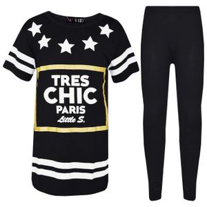 Ensemble de vêtements Tres Chic Paris Imprimé Baseball T-Shirt Et Leggin