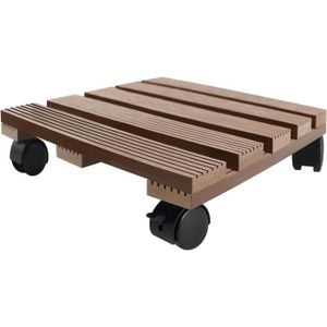 Plateau à roulettes pour Plantes - XMTECH - 30x30cm Carré - Marron
