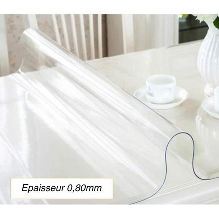 Nappe en plastique en rouleau de 1,40 x 30 m, translucide - Nappes toile  cirée