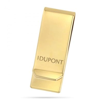 Porte-billets Classique S.T.Dupont Pour Homme - Acier Et Or, Neuf Avec étiquettes, Accessoire De Luxe Français Raffiné
