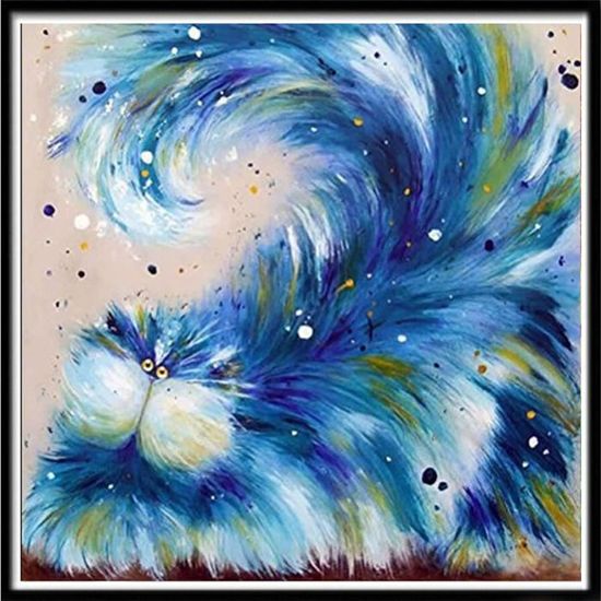 Kit 5D Diamond Painting Chat 10x15 Cm - Broderie Diamant Ronde Complète - Activité Manuelle Adulte, Décoration Ou Cadeau