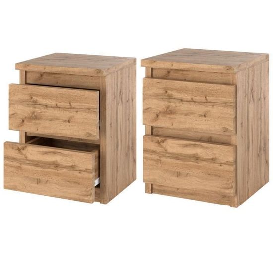 Table De Chevet Lot De 2 WOLTU Tables De Chevet Lot De 2 - 3 Tiroirs Bois Chêne Clair 39x28x54 Cm Commode Nuit Tiroirs Table De Chevet Lot De 2 WOLTU Tables De Chevet Lot De 2 - 3 Tiroirs Bois Chêne Clair 39x28x54 Cm Commode Nuit Tiroirs