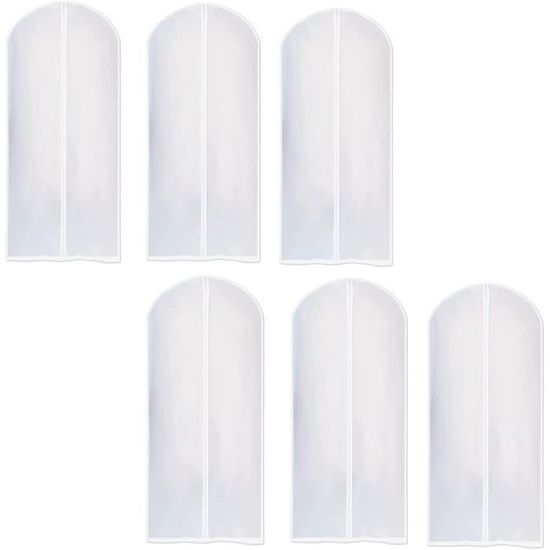 20 Housses Vêtements Transparentes Sliverdew - Format 60x90 Cm, Plastique Léger, Rangement Poussière !