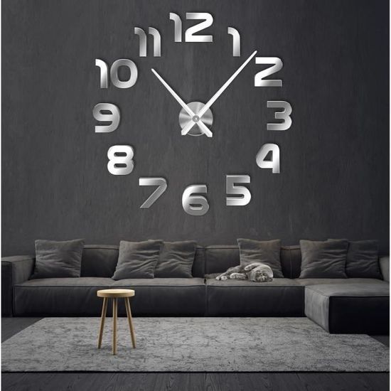 Pendule murale silencieuse avec mécanisme apparent d 58 cm | Truffaut