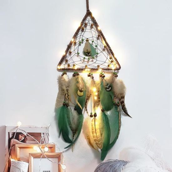 Capteur De Rêves Dessiné à La Main Avec Toile D'araignée, Fils, Perles