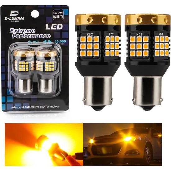 D-Luina BAU15S PY21W 7507 (150°) Apoules LED Pour Clignotants Jaune