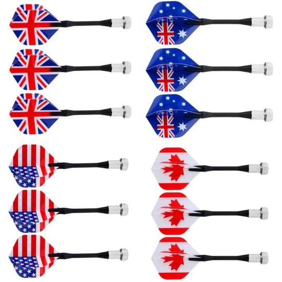 Yardwe 27 Pièces Ailes De Fléchettes Drapeau Vols De Fléchettes