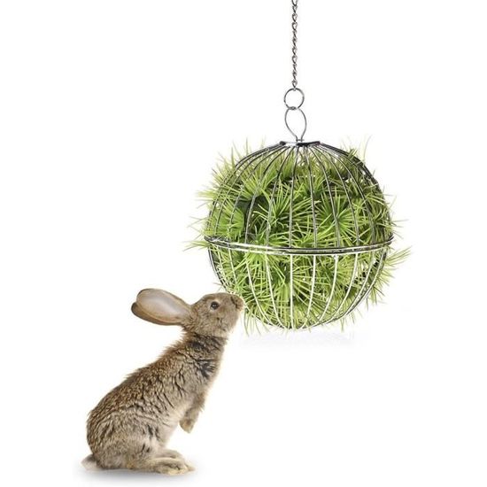 Râtelier à Foin Suspendu Pour Lapin, Hamster, Chinchilla - Sac De Stockage Avec Crochets, 25x24 Cm