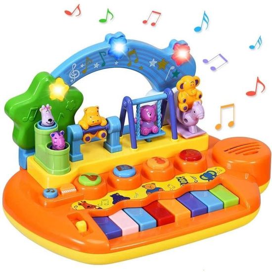 Jouet Musical Bébé avec Lumière et Animeaux Multicolore Instrument de  Musique Jouets d'Eveil - Costway