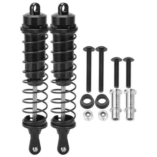 2 Pièces Amortisseurs RC 140mm Remplis D'Huile Réglables Pour Traxxas Slash 2WD 1/8 - Bleu