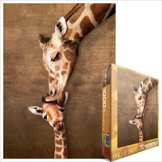 Puzzle Eurographics 1000 pièces - Girafe Mère et Bébé - Beige