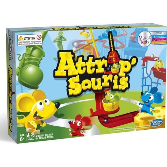 Attrap'souris - Hasbro Gaming - Jeu de plateau pour enfants dès 6 ans - installation plus facile que dans les versions précédentes