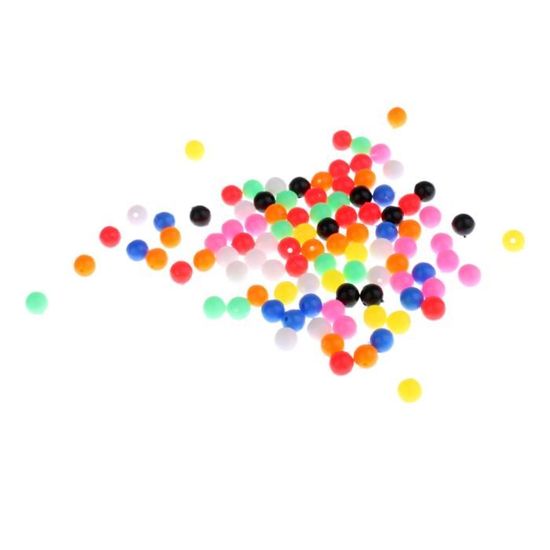 Lot De 150 Perles En Caoutchouc Pour Pêche à La Carpe - Diamètre 4-8 Mm, Marron-transparent, Fabriqué En Allemagne | Accessoire Montage