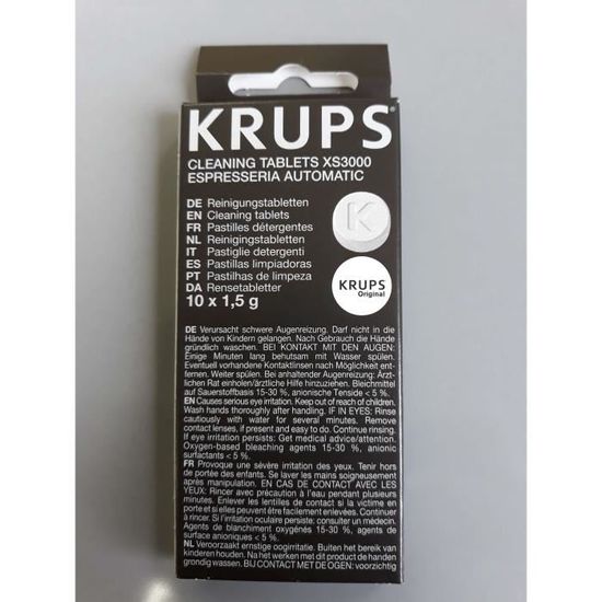 Krups XS 3000 Lot de 10 pastilles de nettoyage