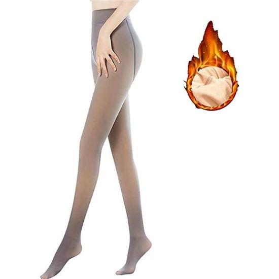 HeyUU Collants Thermiques Doublés En Polaire Pour Femme, Faux