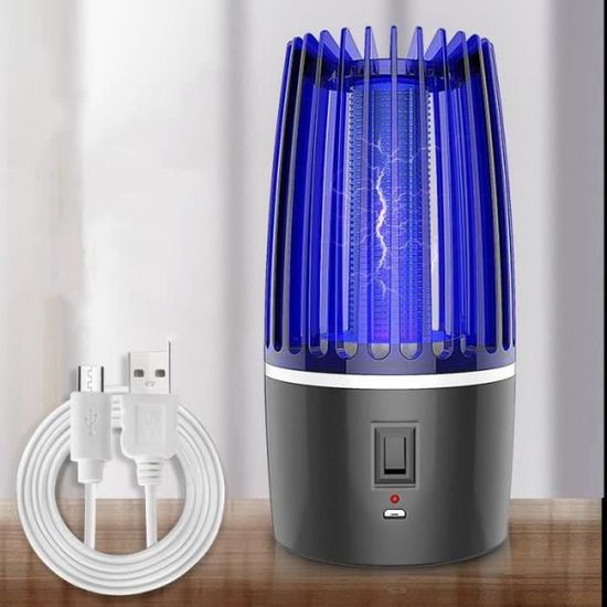 Lampe Anti-Moustique UV 2000V Rechargeable – Tueur D’Insectes Étanche IPX5 Avec Lumière LED, Intérieur & Extérieur