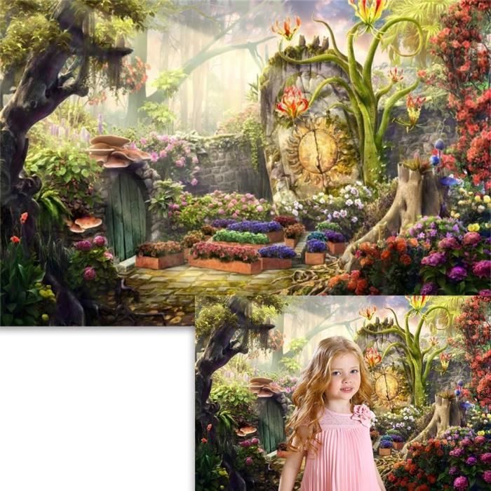 Toile De Fond Photo Paysage Hiver Forêt Enneigée - 180x109 Cm - Polyester - Pour Événements Et Décorations De Fêtes