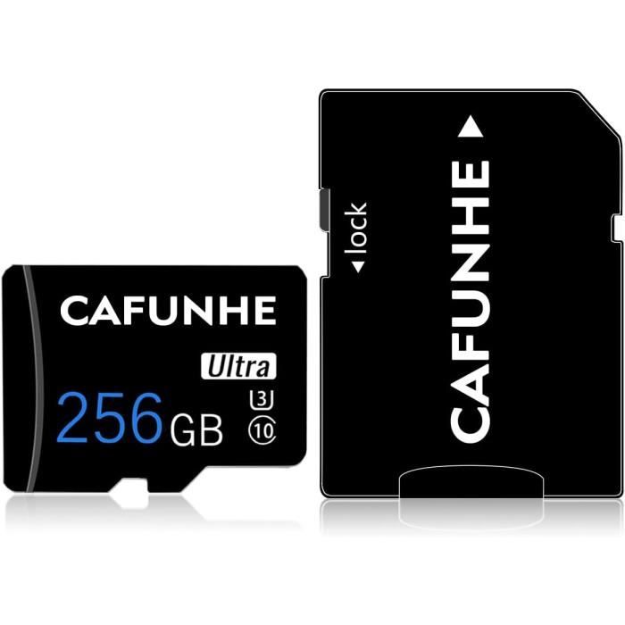 Carte Mémoire Micro SDXC 256 Go Pour Jeux Drone Camera+Adaptateur