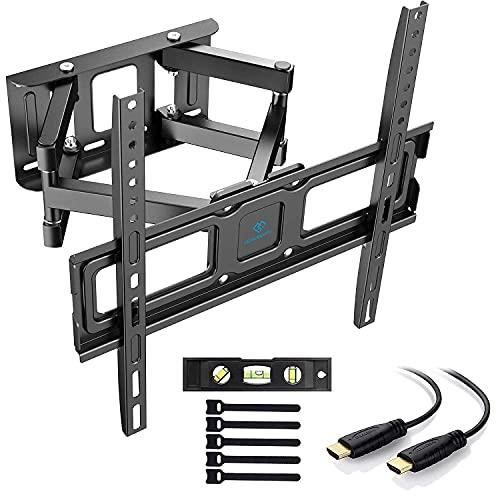 PERLESMITH Support Mural pour téléviseur ou écran Plat incurvé de 32 à 55 jusquà 45 kg VESA 400 x 400 mm