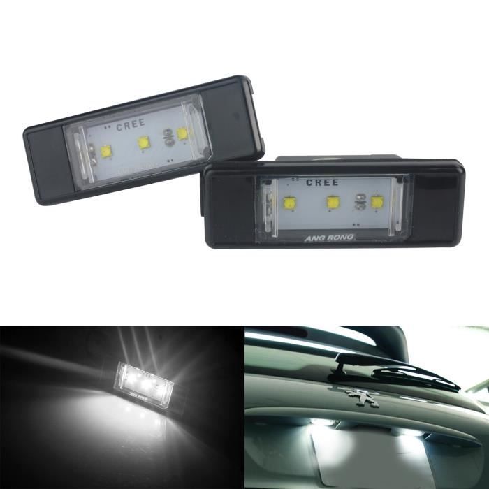 AR Feux Eclairage de Plaque d'immatriculation 15w LED Pour Citroën C2 C3 C4 C5 C6 DS3 Peugeot 207CC 307 308 406 508 Expert III RCZ