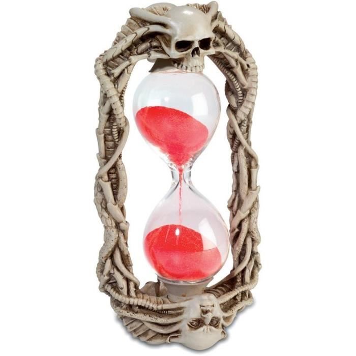 Sablier gothique - figurine Crâne - tête de mort