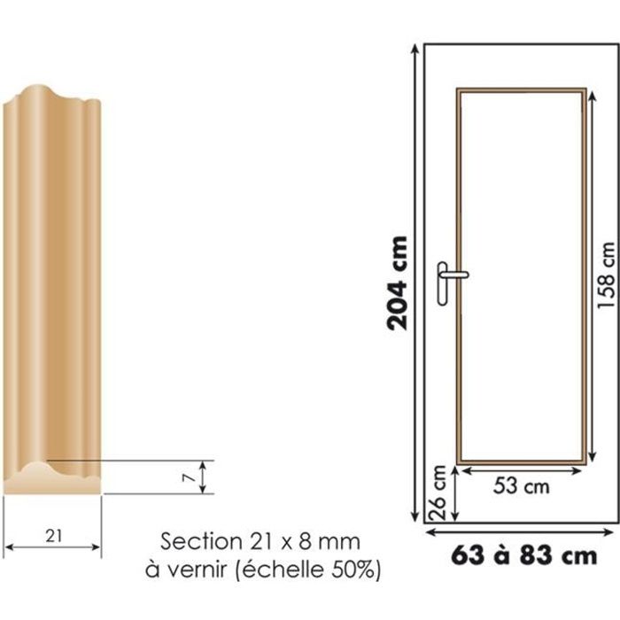 Décoration porte d’intérieur en bois exotique - SKYLAB