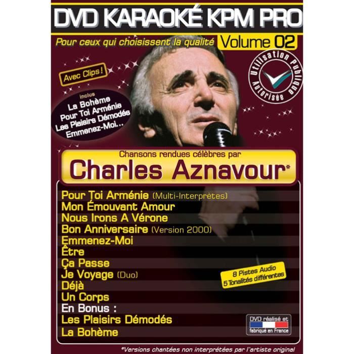 DVD Karaoké KPM Pro Vol.02 -Charles Aznavour-