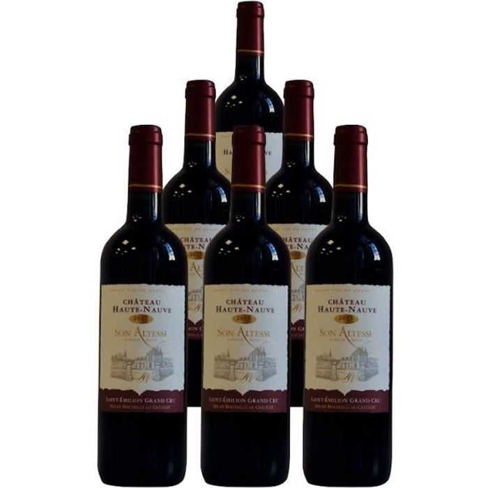 Château Haute-Nauve, Son Altesse, Saint Emilion Grand Cru 2015 - Pack de 6 bouteilles - Vin rouge de Saint Emilion