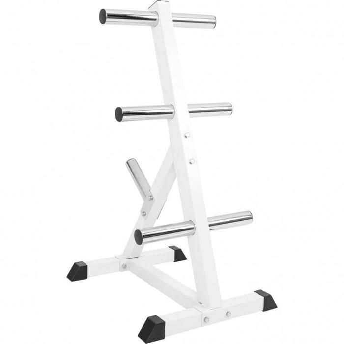 Rack de rangement pour poids Olympiques 4 niveaux 50/51mm blanc