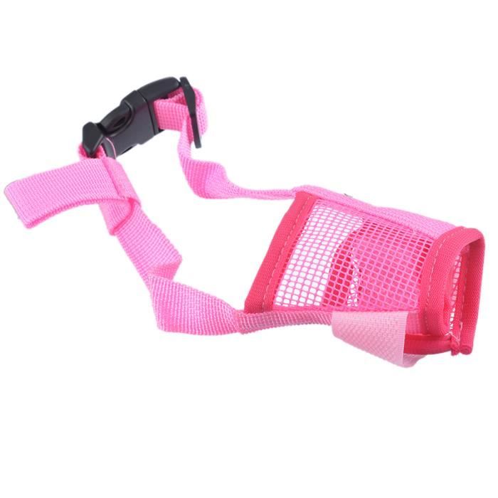 Masque ajustable pour chien - Produit d'entraînement pour chien de compagnie, masque en Mesh, musel - Modèle: pink M - FYCWZTA05052