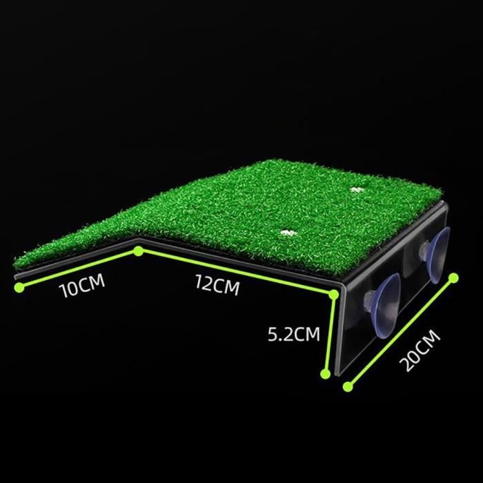 Accessoires d'aquarium de tortue plate-forme de bassin de poissons de jardin, décor de mousse, île d'escalade pour tor L -WILM2020