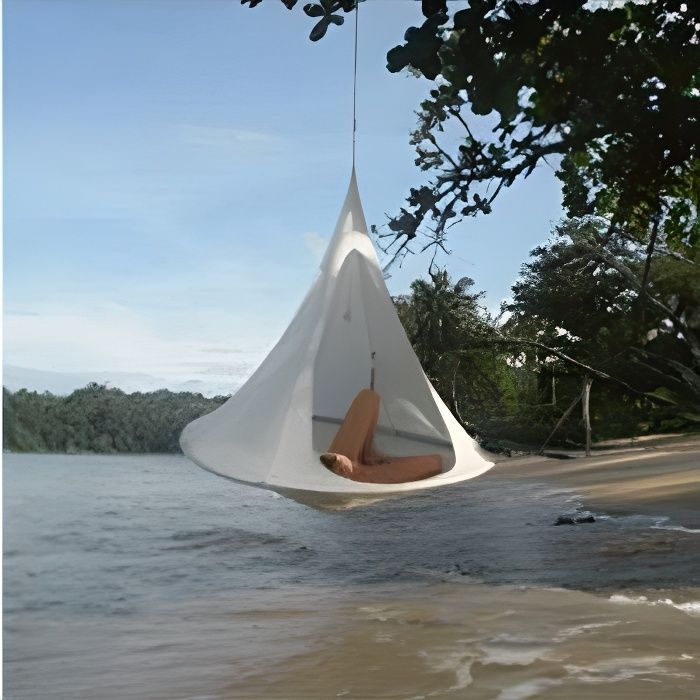 Hamac Suspendu Cacoon Simple Blanc