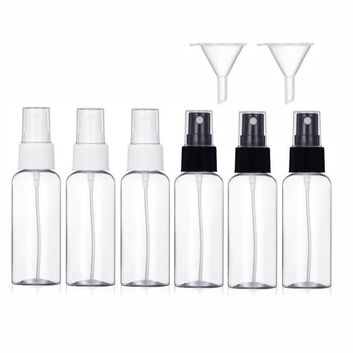Flacon Vaporisateur Vide Parfum Atomiseur Plastique Pulverisateur Bouteille Portable Réutilisables 50ml 6 Pièces