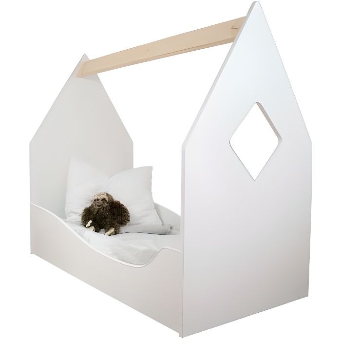 Lit Enfant Bébé Lit Cabane 140x70 + Matelas - Petit Cabane