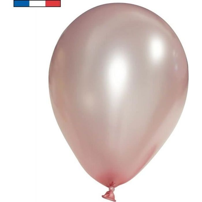 Ballon opaque français en latex rose gold métallique 30cm (x10) REF/50783