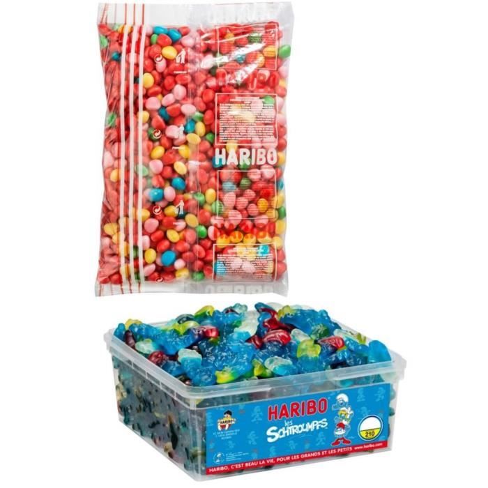 HARIBO Bac 210 Schtroumpfs + Sac 2 kg Vrac Floppy