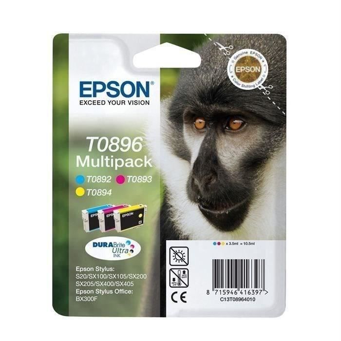 EPSON Multipack T0896 - Singe - Cyan, Magenta, Jaune (C13T08954010)